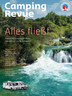 Cover der Camping Revue 3 2026 mit Titel 
