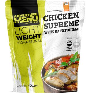 Adventure menu Chicken Supreme with Ratatouille