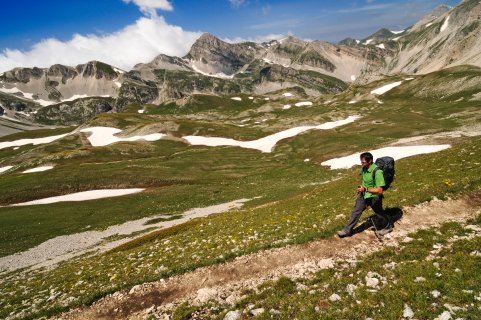 Die Besteigung des Corno Grande ist eine ausgedehnte Bergtour.