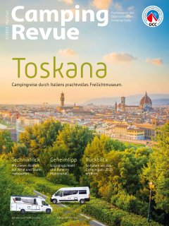 Cover Camping Revue 3/2025, Toskana