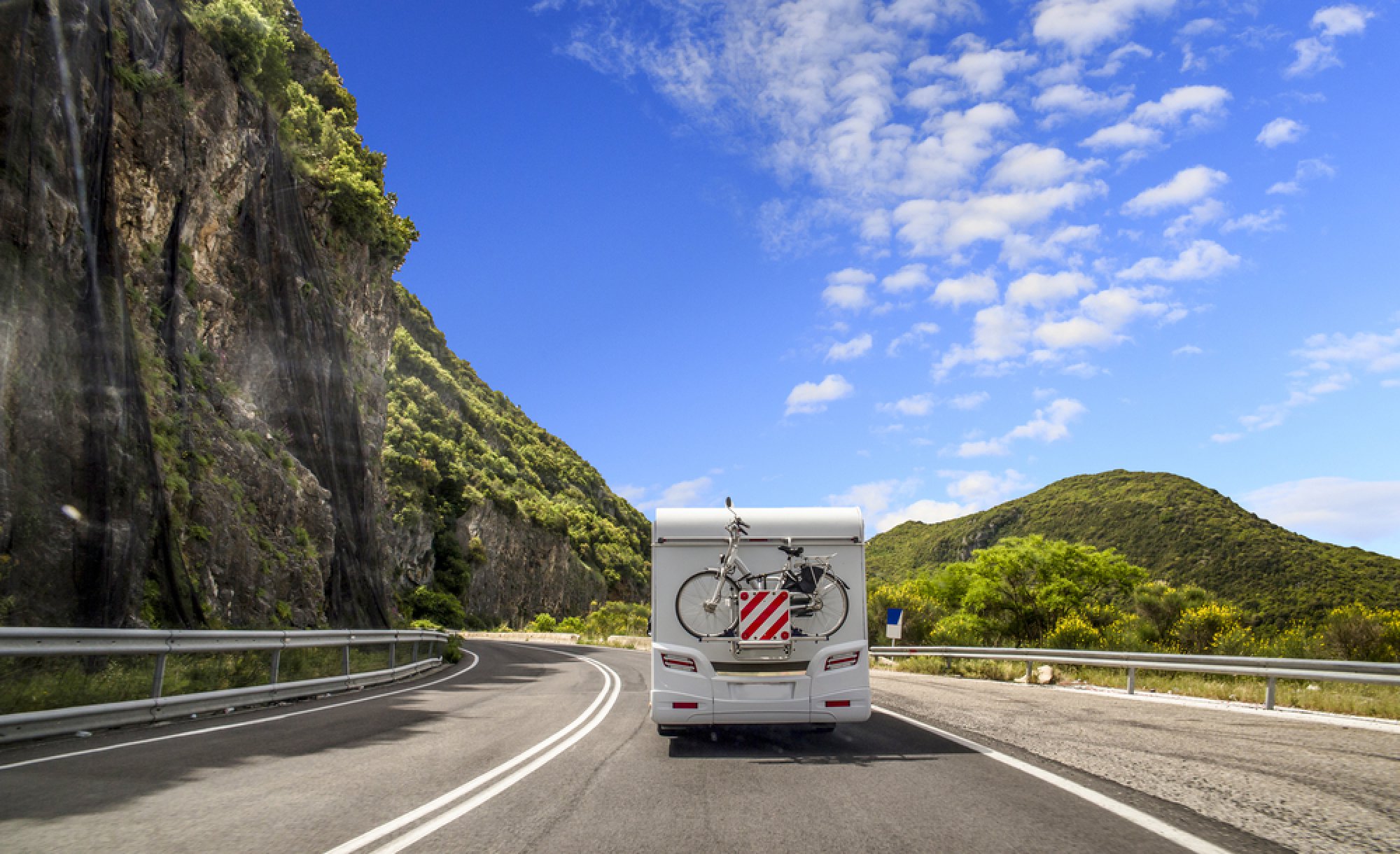 Warntafel am Camper-Van