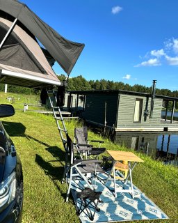 Usma Spa Camping Dachzelt ausblick Teich