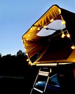 Camping Tehumardi Dachzelt Abend