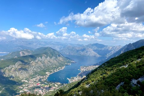 Meer Ausblick Serpetinen Road Montenegro Kotor