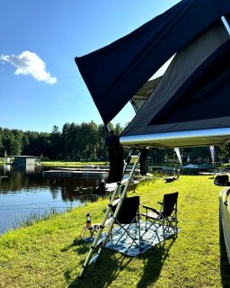 Usma Spa Camping Dachzelt ausblick Teich
