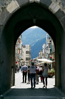 Das Tor zur Fußgängerzone von Sterzing