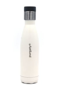 Trinkflasche purgaty® ONE in Weiß
