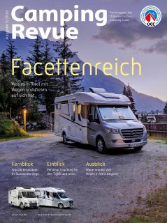 Cover des Fachmagazins Camping Revue, Ausgabe 5 2026. Der Titel der Zeitschrift lautet 