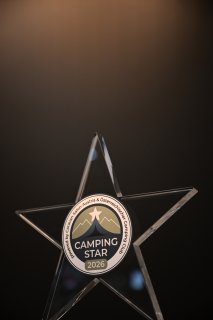 Der Pokal, welchen die Gewinner des Camping Star 2026 gewinnen konnten.