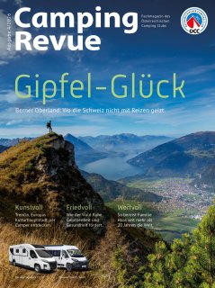 Cover des Fachmagazins Camping Revue, Ausgabe 4 2026. Der Titel der Zeitschrift lautet 