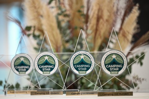sternförmige Pokale des Camping
                           Star 2026