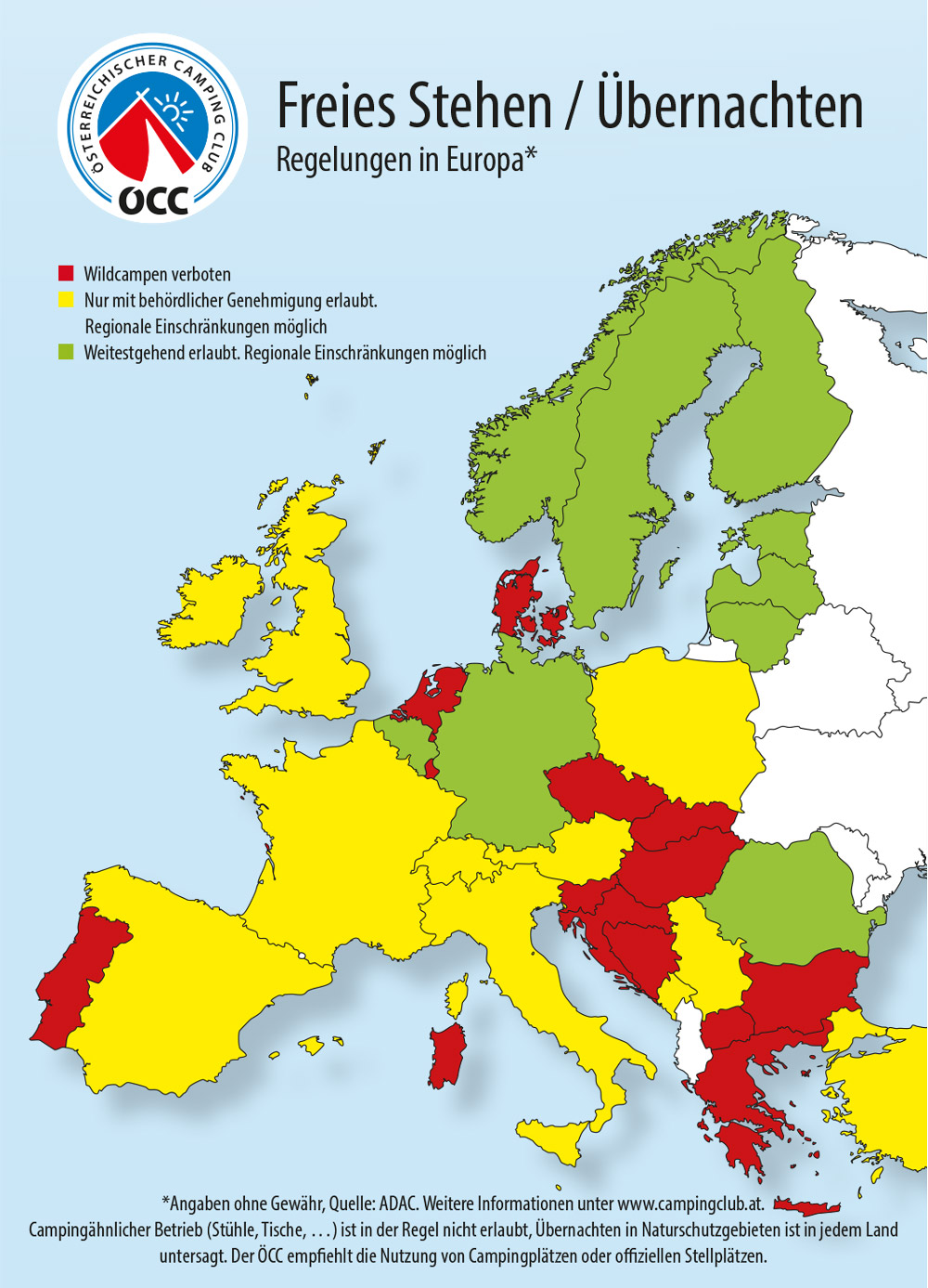 Wildcampen - Freies Stehen in Europa